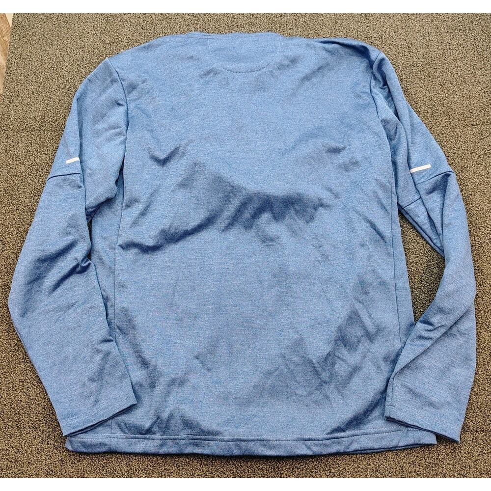 New Maelreg Mens Size L Performance Golf Hoodie Blue Heather Wicking Fast Ship - Picture 2 of 5